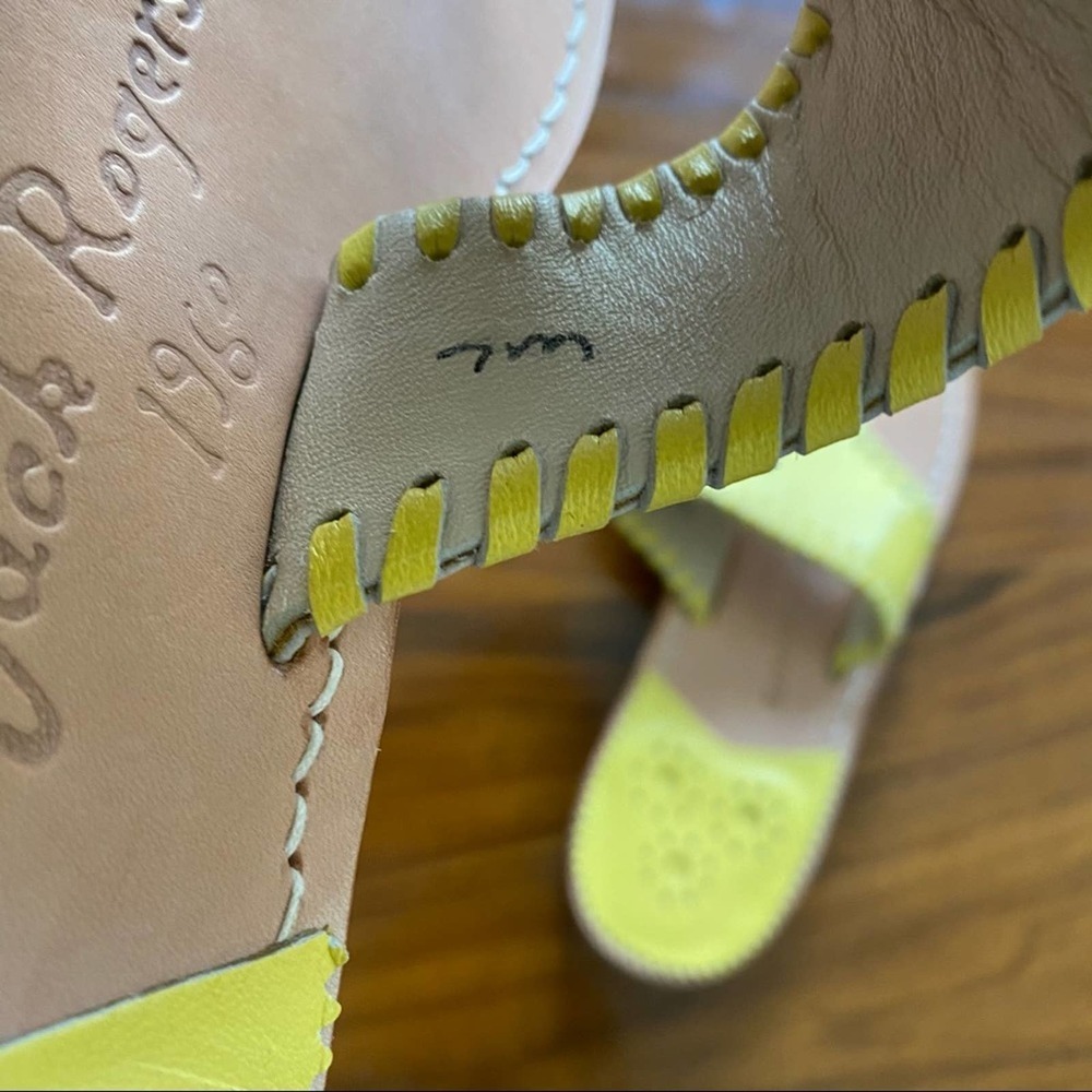 Jack Rogers Yellow leather beaded flower sandal - Picture 4 of 6
